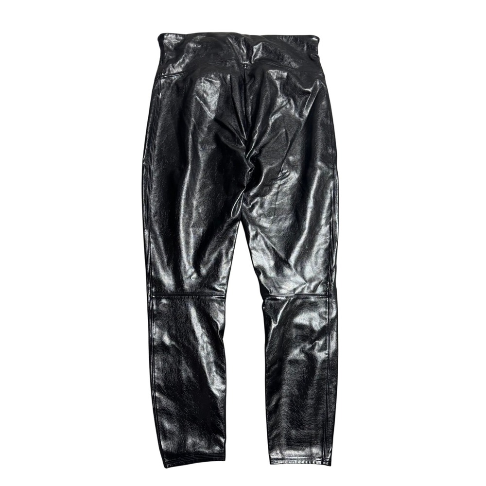 Spanx Edgy Faux Leather Leggings XL Black‎ High Waist Seamless - Picture 6 of 6